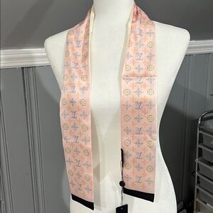 1140. LV Multicolor Silk Scarf